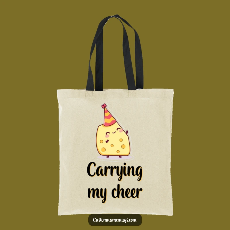 Funny Cheese Hat Tote Bag: Carry Your Party Essentials with This Humorous Bag