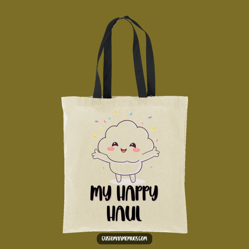 Funny Cloud Confetti Tote Bag: Joyful Rain Carry-All - Hilarious Gift!