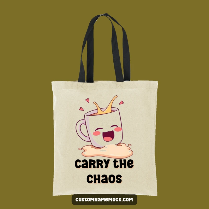 Funny Coffee Spill Laughing Tote Bag: Hilarious Accessory for Coffee Addicts