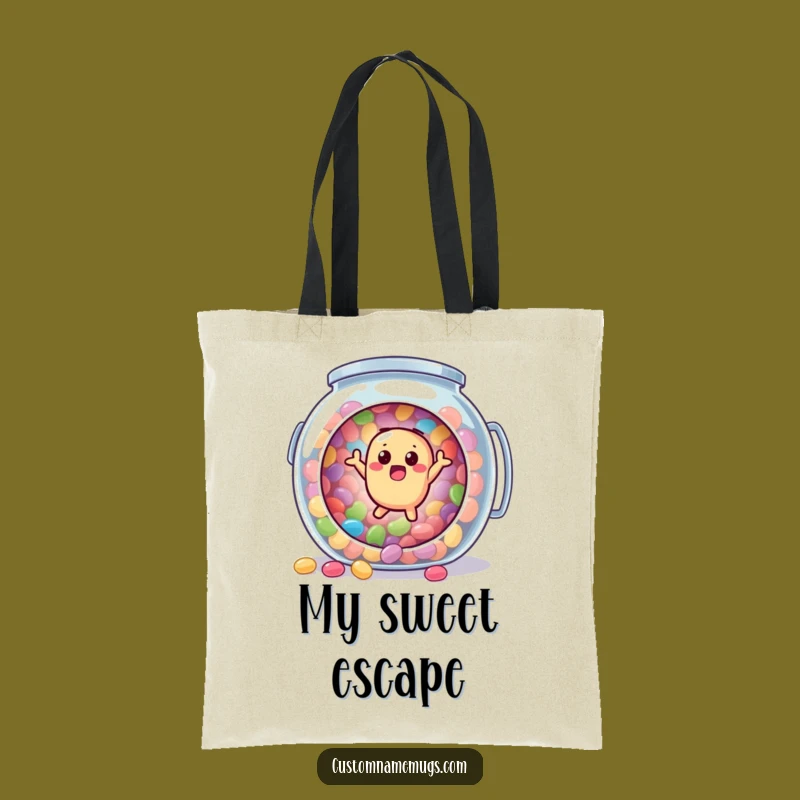 Funny Jellybean Candy Jar Tote Bag - Hilarious Carry-All for Sweet Treats Gift!